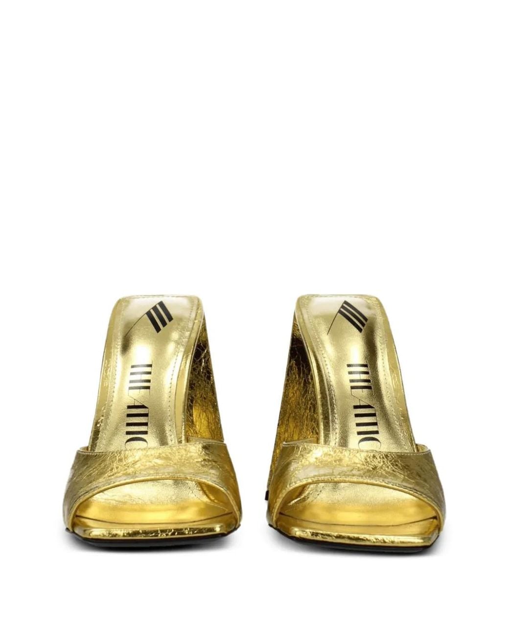 The Attico Metallic Sandales Métallisées À Talon Sculpté
