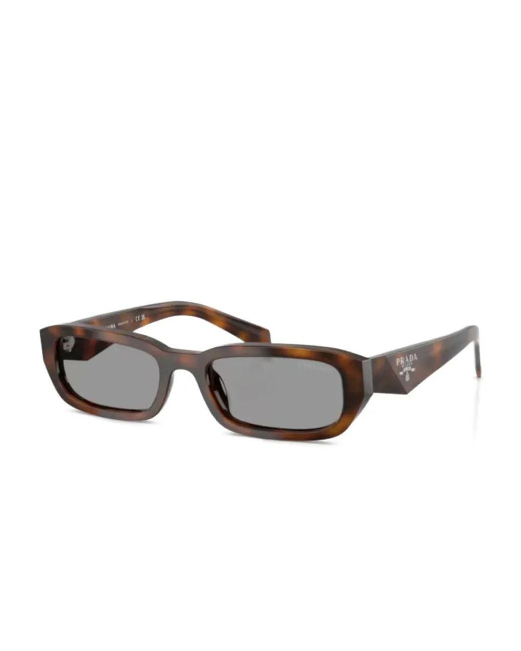 Prada Gray Sonnenbrille Mit Eckigem Gestell