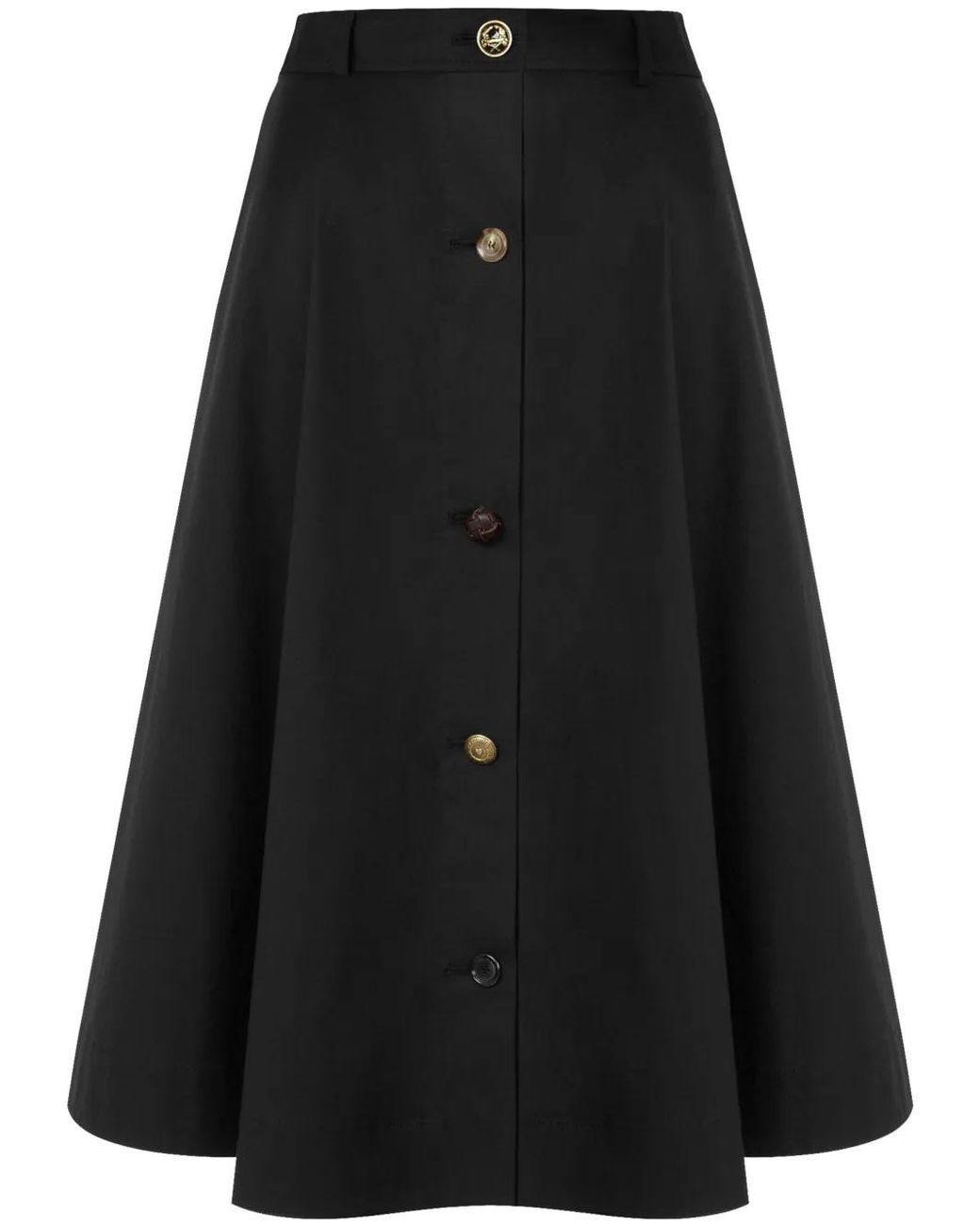 Moschino Black 'Poplin Skirt With Buttons'