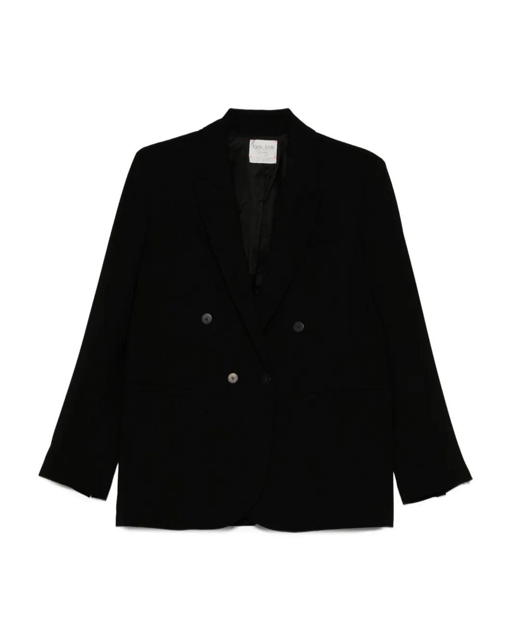 Forte_forte Black Double-Breasted Blazer