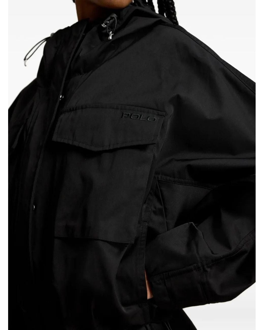 Polo Ralph Lauren Black Hooded Cropped Jacket