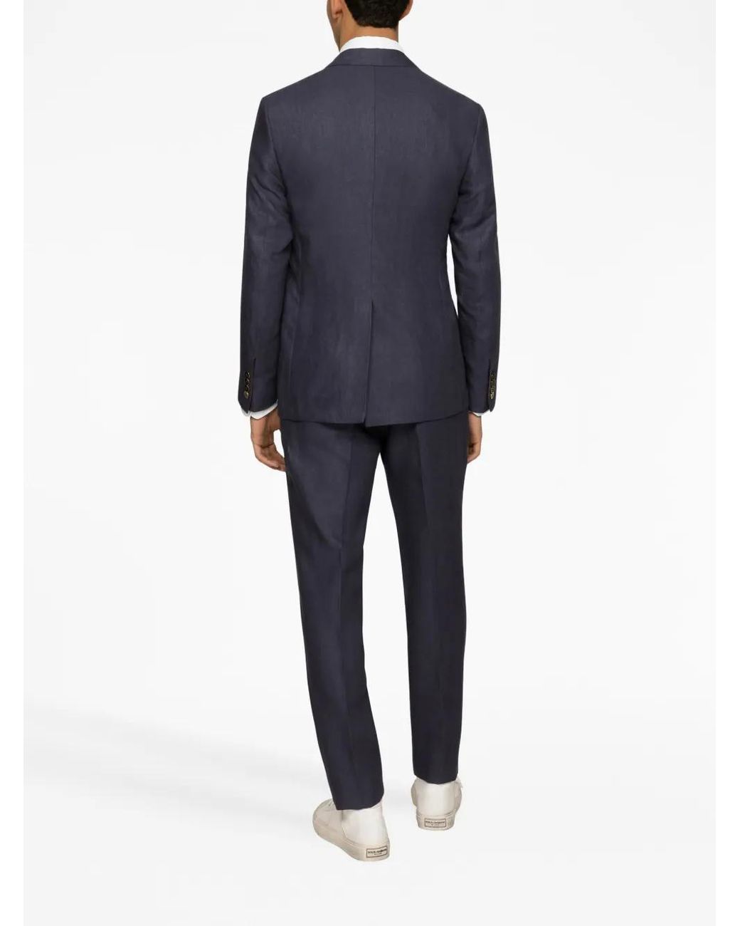 Dolce & Gabbana Blue Linen Sicilia-Fit Jacket for men