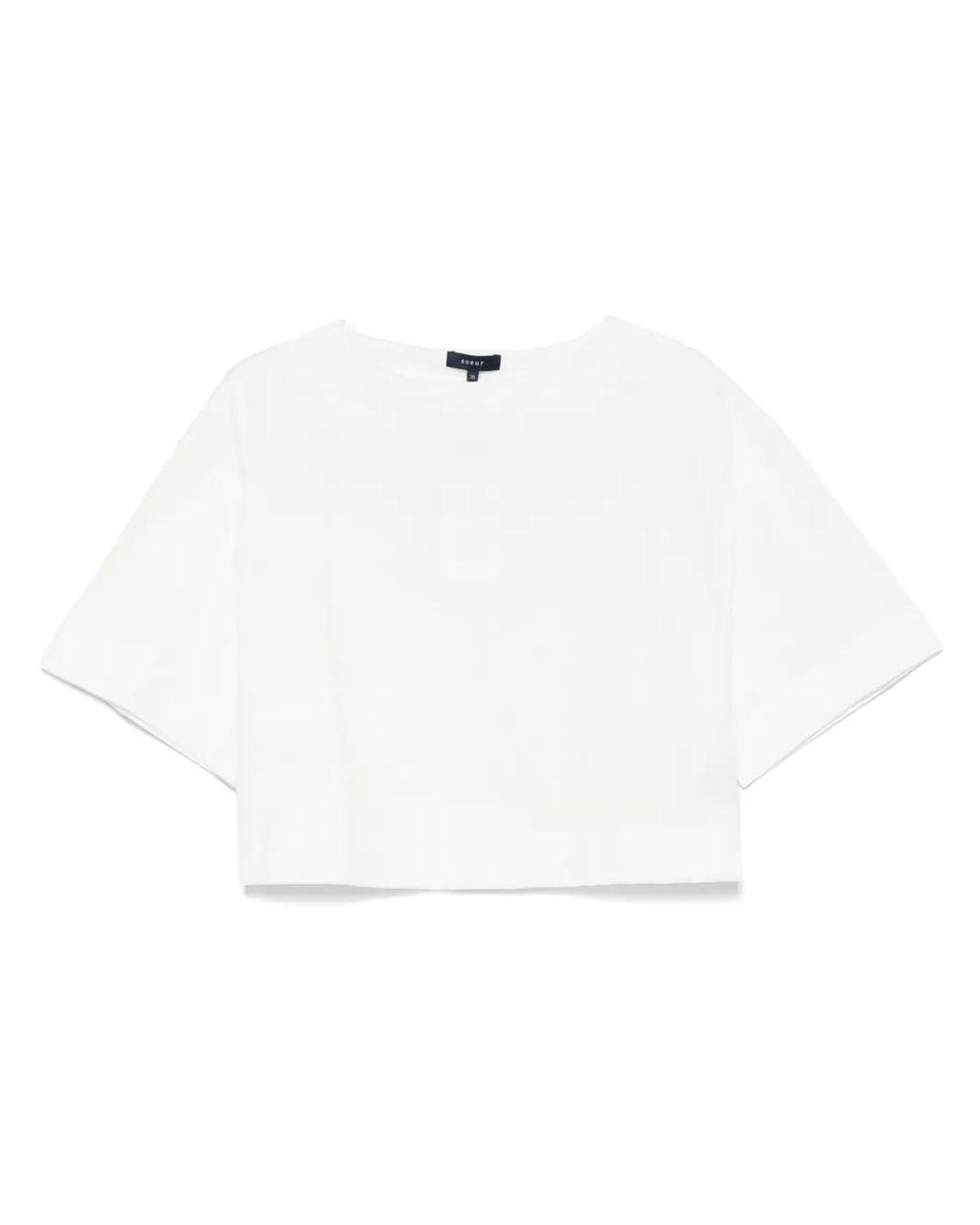 Soeur White Davina Boat-Neck T-Shirt