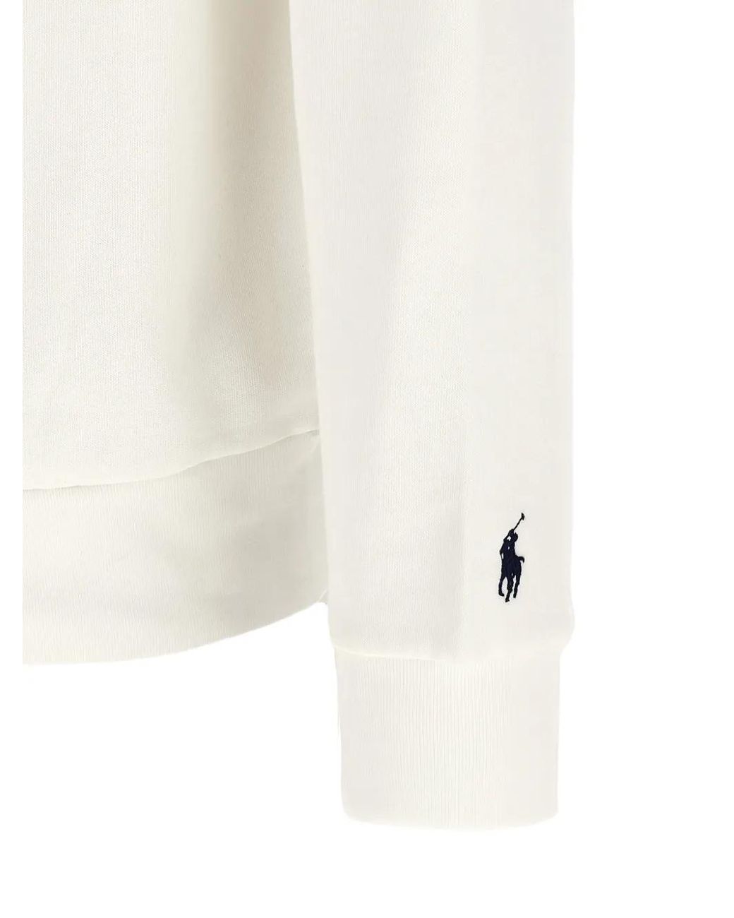 Polo Ralph Lauren White Pony Logo-Patch Sweater for men