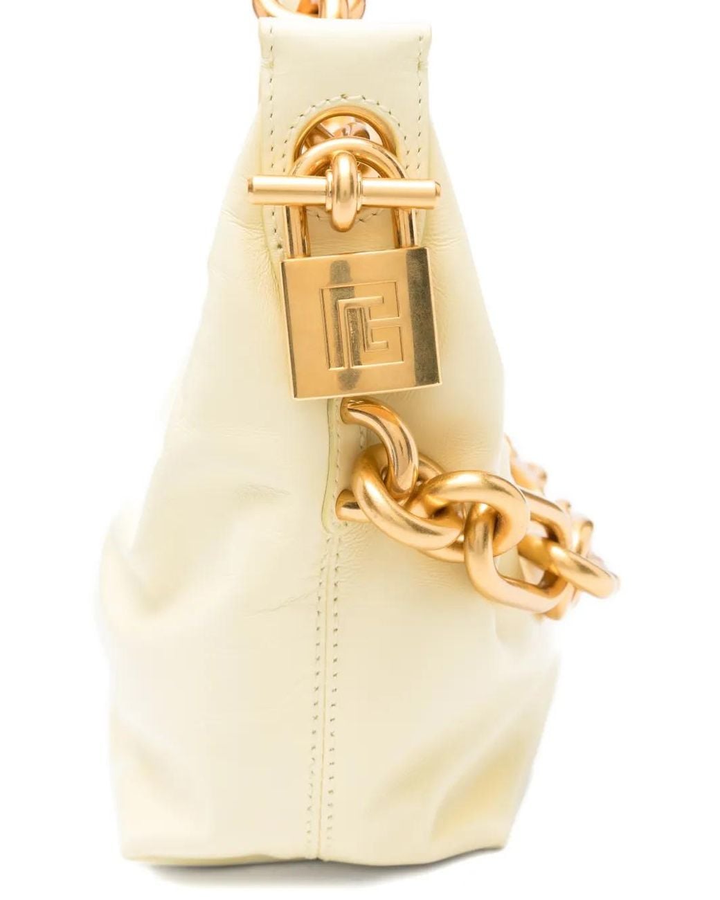Bolso Sync Mediano De Piel De Becerro Balmain de color Metallic
