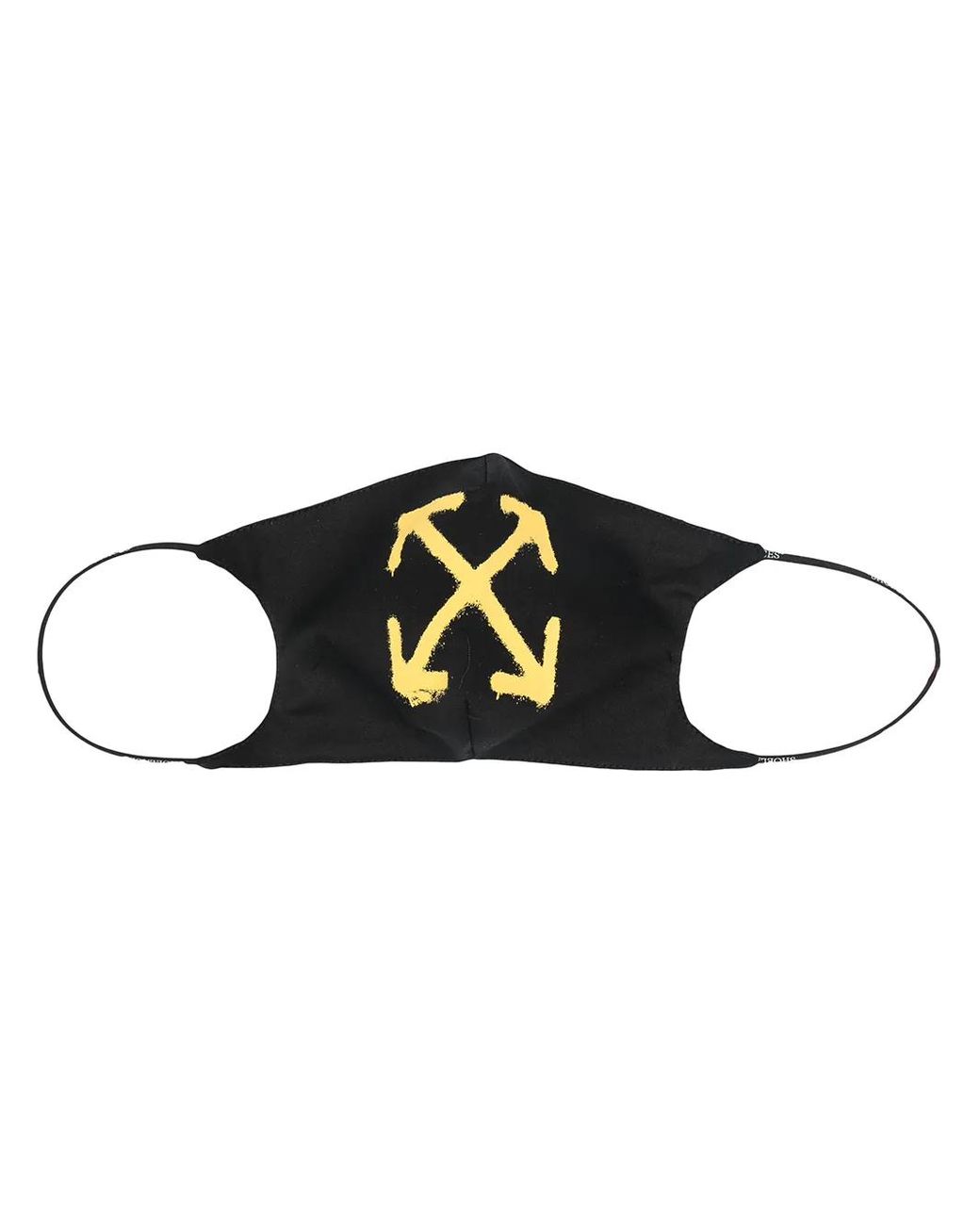 Off-White c/o Virgil Abloh Black Spray Arrow Face Mask for men