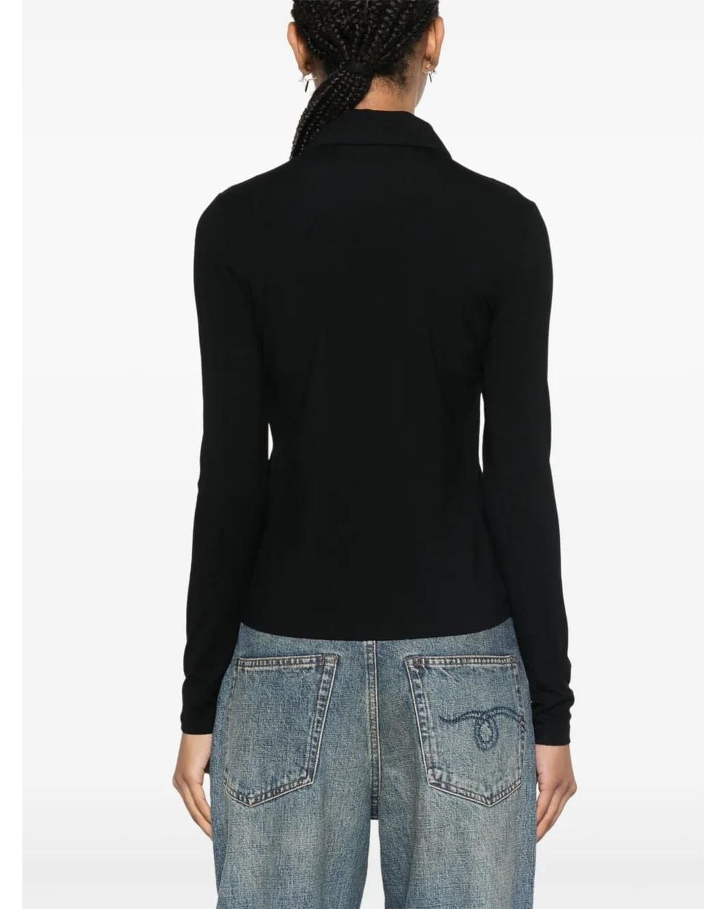 Pinko Black 'Portafoto' Polo-Neck Sweater