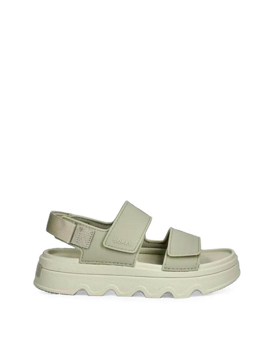 Sorel Green Touch-Strap Platform Sandals