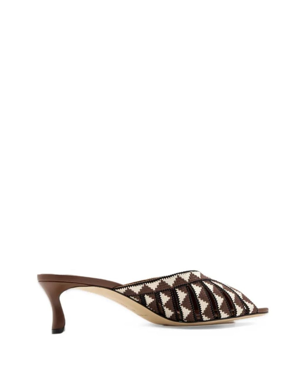 Manolo Blahnik Brown Trofesamu Embroidered Mules