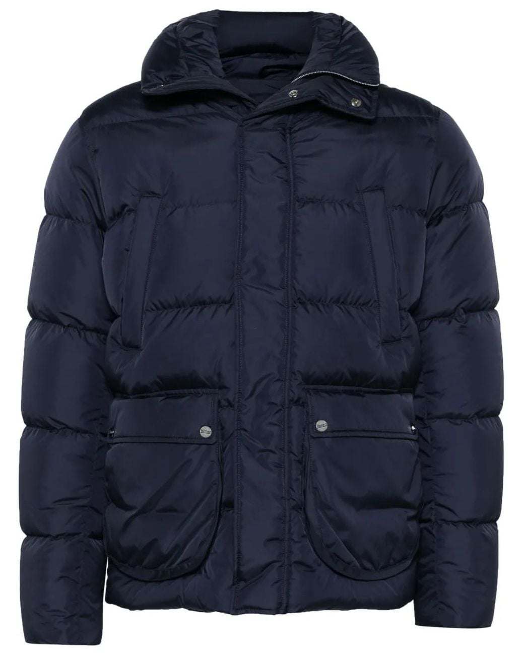 Herno Blue Hooded Puffer Jacket for men