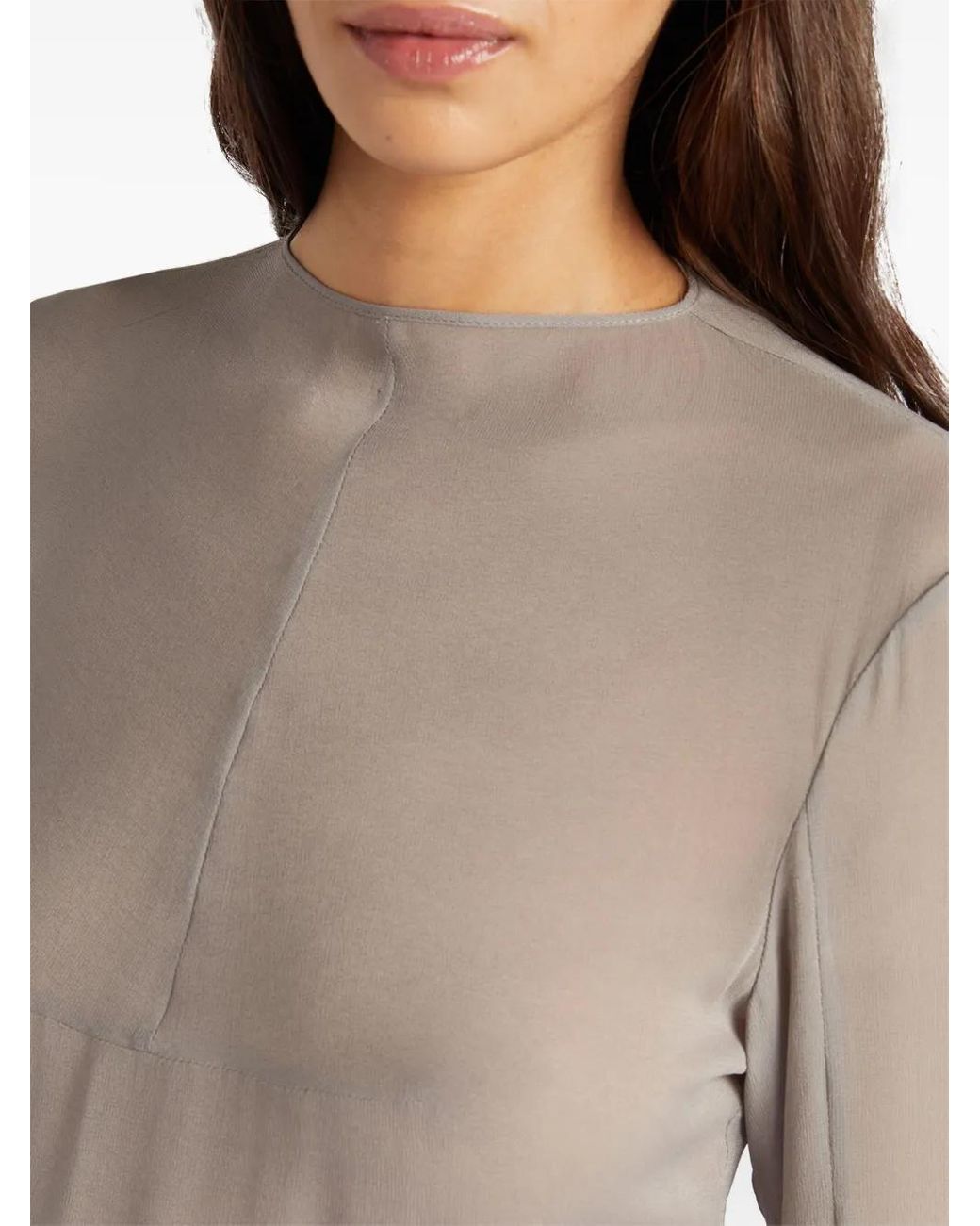 Genny Natural Puff-Sleeve Bodysuit