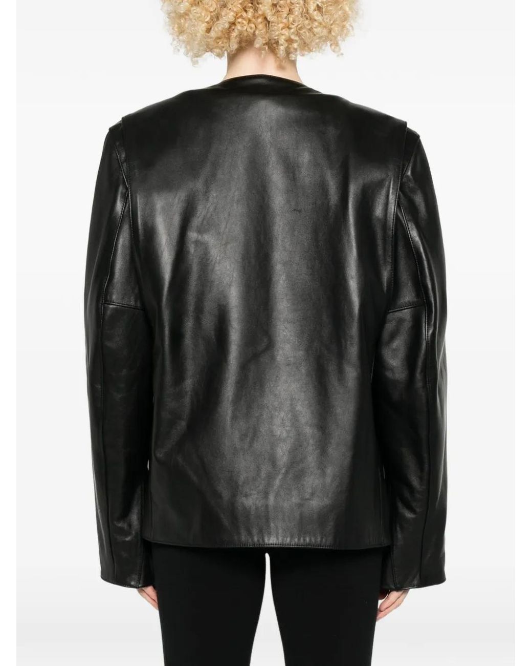 Totême  Black Collarless Pocket Jacket