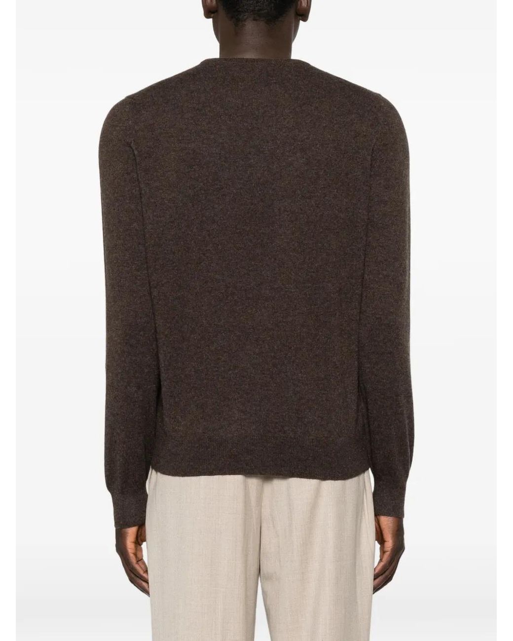 Fileria Brown Crew-Neck Long-Sleeve Knit for men