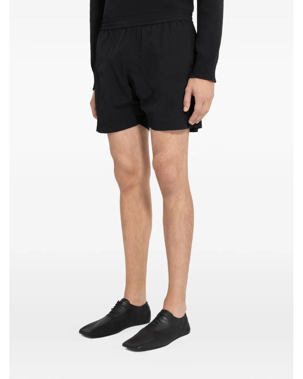MM6 by Maison Margiela Black Technical Nylon Shorts for men