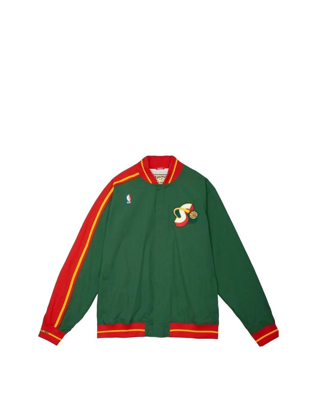 Mitchell & Ness Green Supersonics 95 Logo-Patch Jacket for men