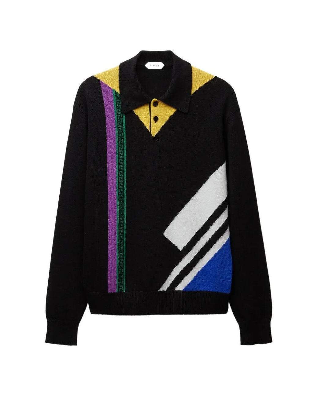 Versace Trui Met Greca-Patroon in het Black voor heren