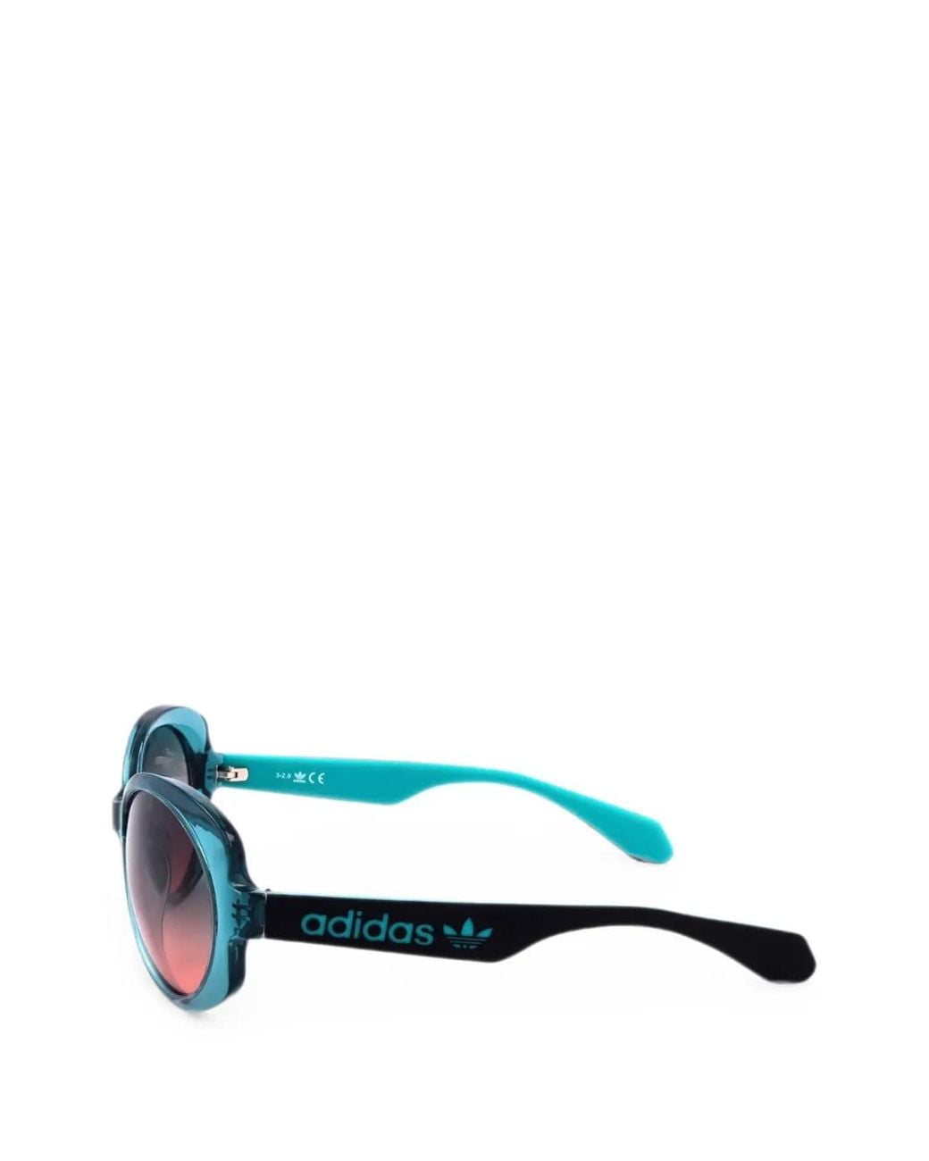 Adidas Blue Geometric-Frame Sunglasses