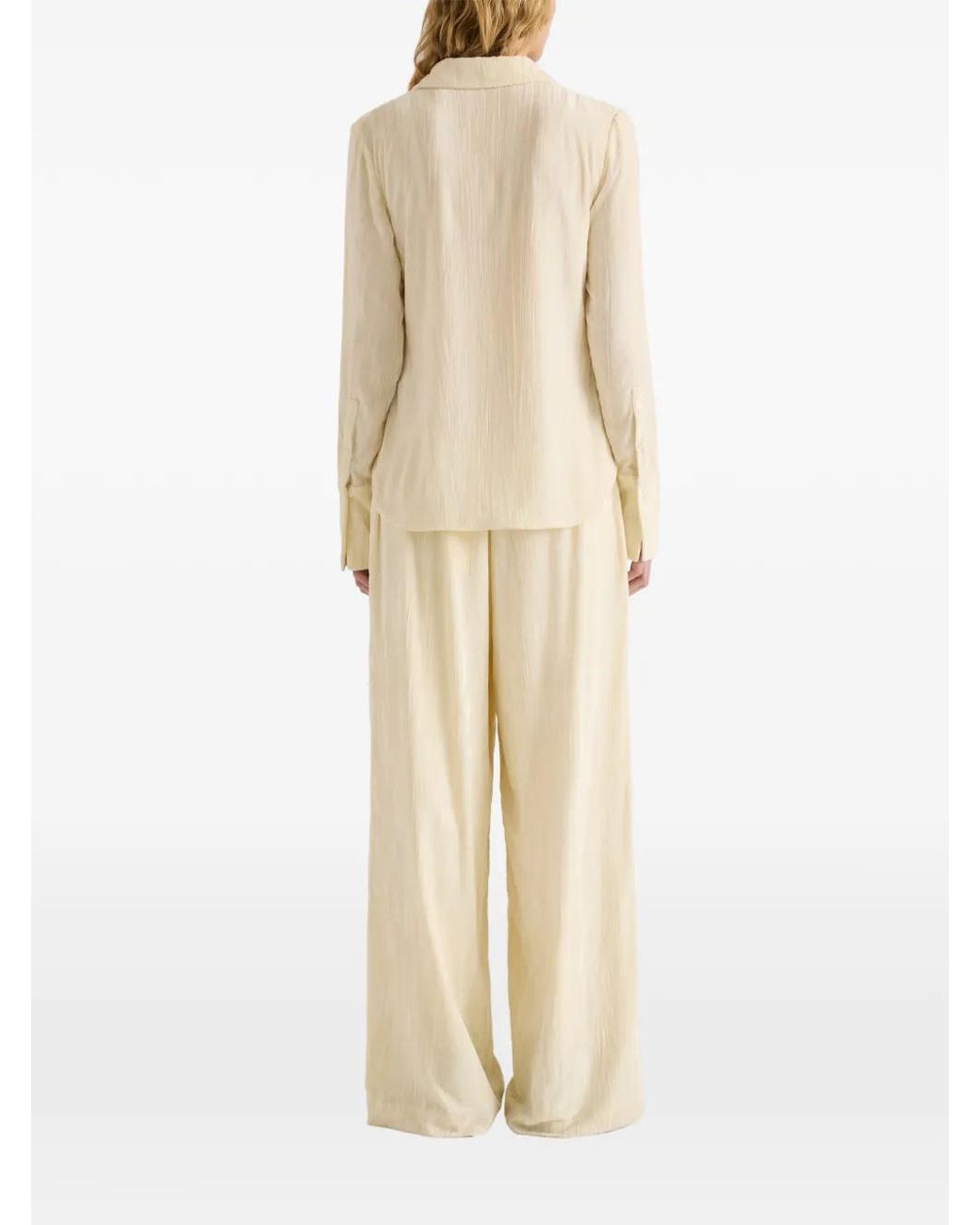 Proenza Schouler White Meadow Crushed-Velvet Trousers