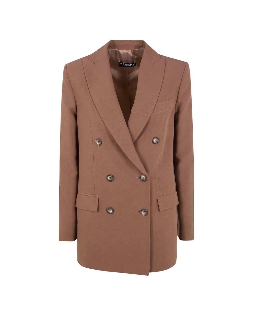 DR. HOPE Brown Double-Breasted Blazer