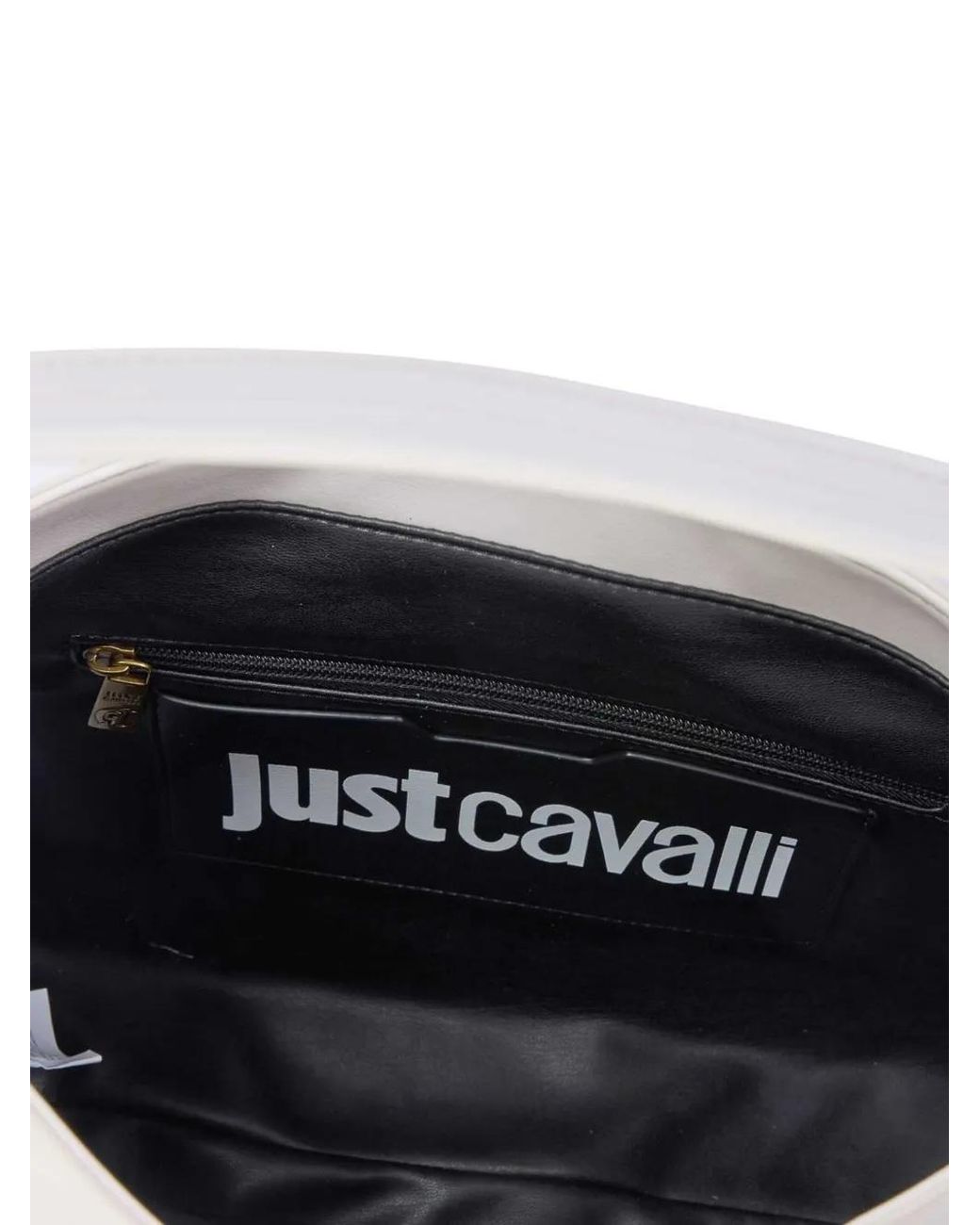 Just Cavalli White Snake-Plaque Shoulder Bag