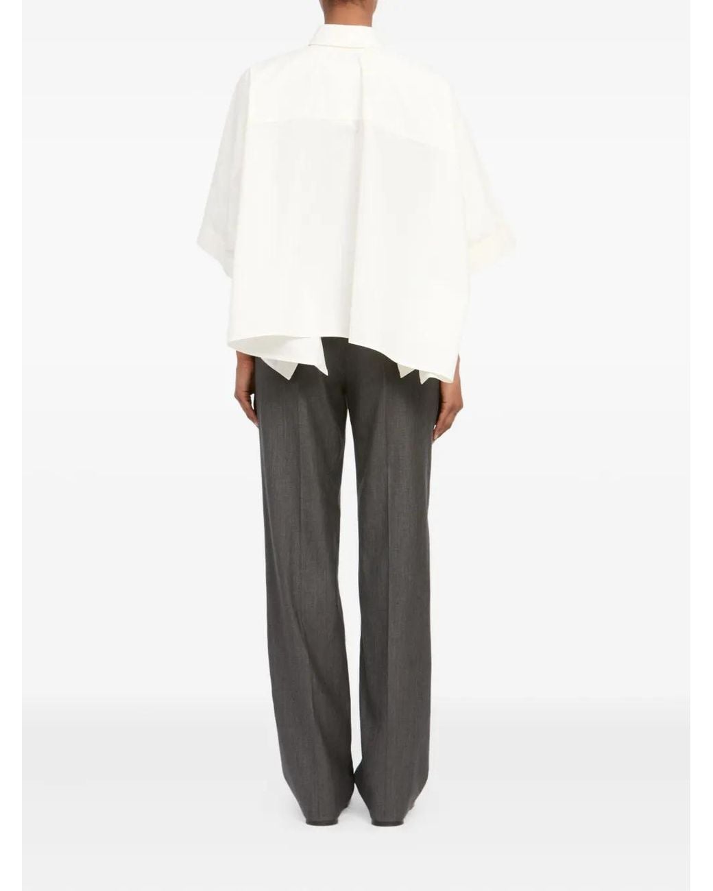 MM6 by Maison Margiela White Cropped Shirt