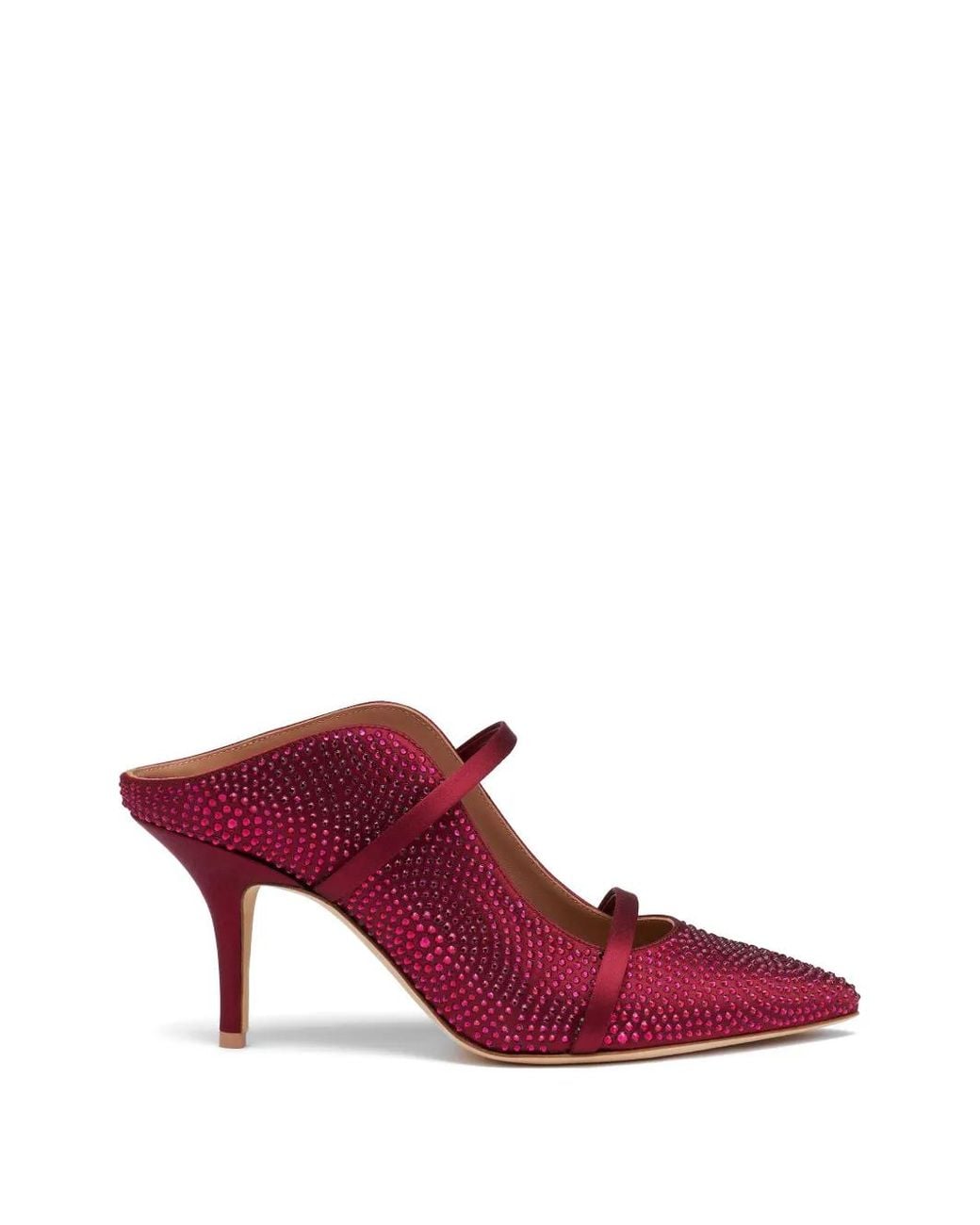 Malone Souliers Purple Maureen Crystal-Embellished Mules