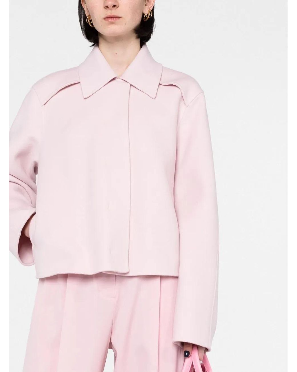 Jil Sander Pink Collared Wool Jacket