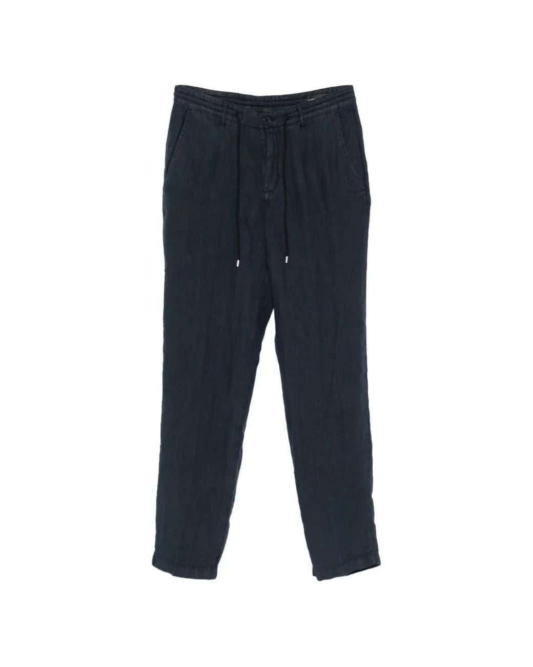 Karl Lagerfeld Blue Drawstring Chino Trousers for men