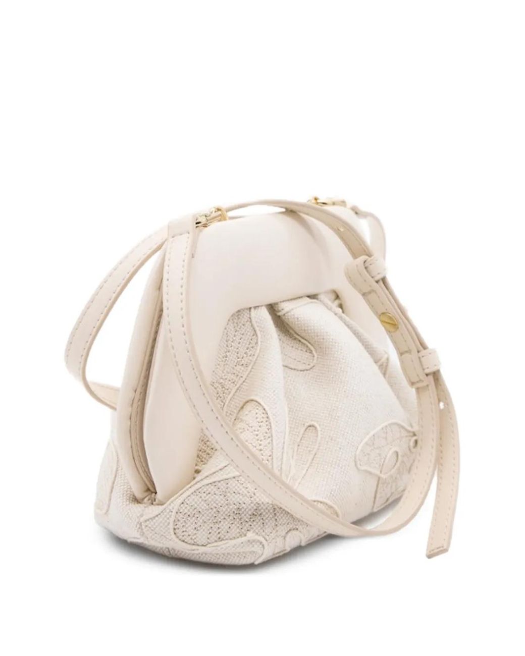 THEMOIRÈ Natural Bios Small Ricamo Embroidered Clutch Bag