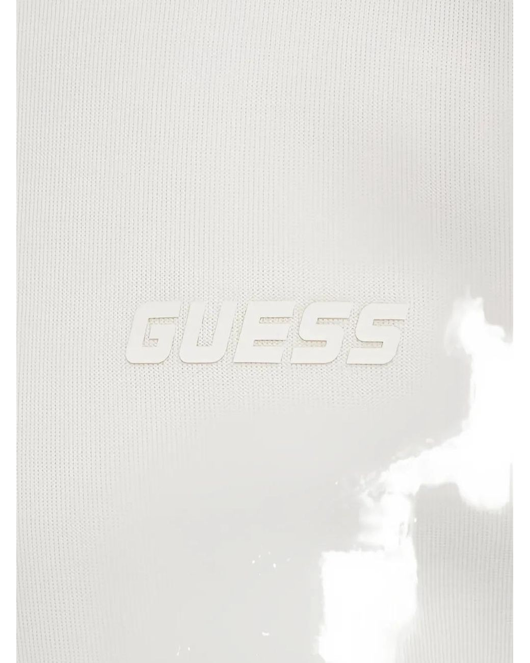 Guess White Logo-Embellishment Sweatshirt