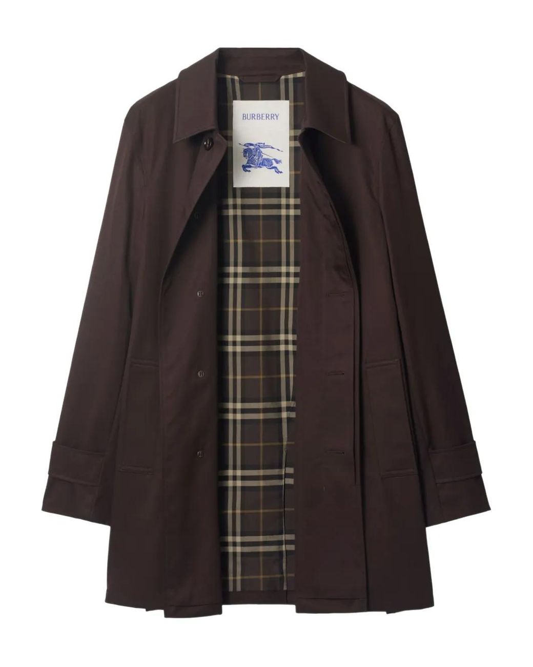 Burberry Brown Short Gabardine Car Coat for men