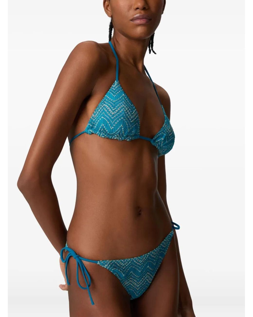 Missoni Blue Zigzag-Pattern Bikini
