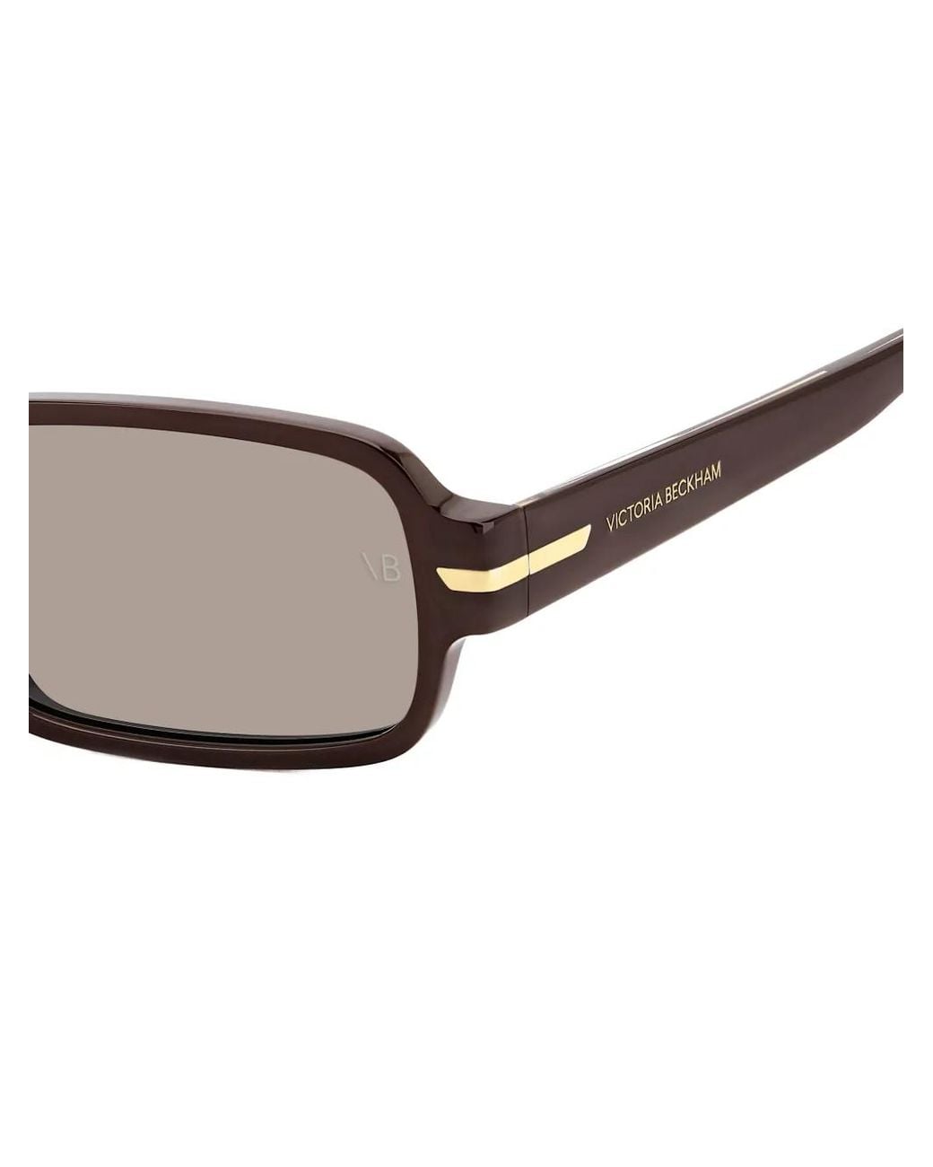 Victoria Beckham Brown Rectangle-Frame Sunglasses