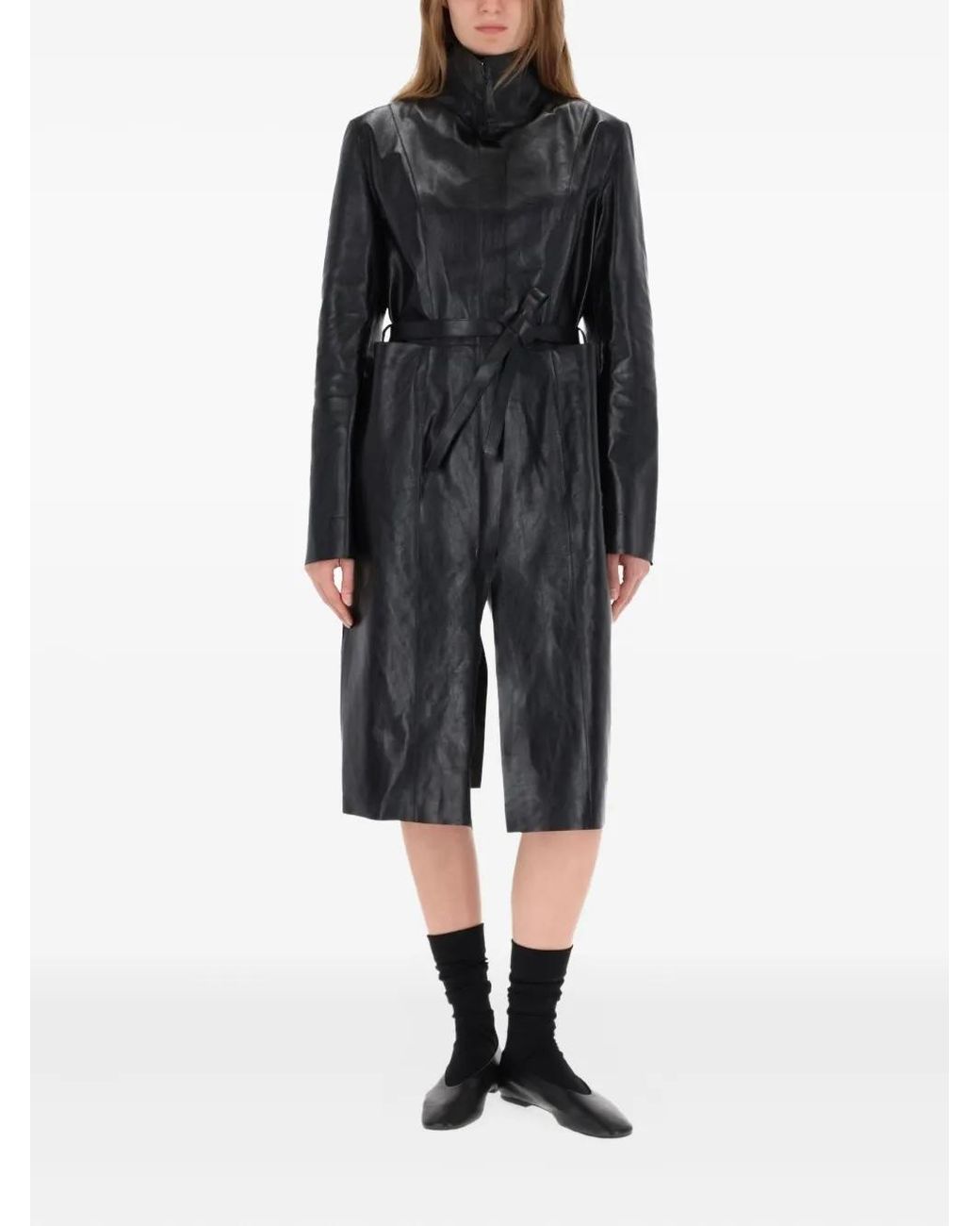 Our Legacy Black Belted Leather Jacket