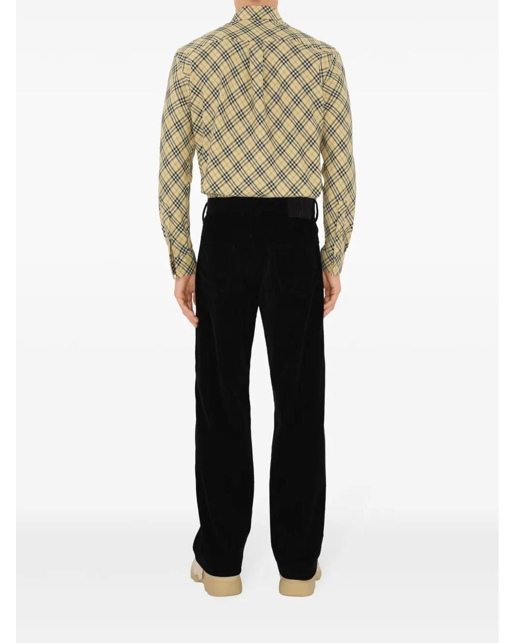 Burberry Natural Checked Cotton Shirt for men