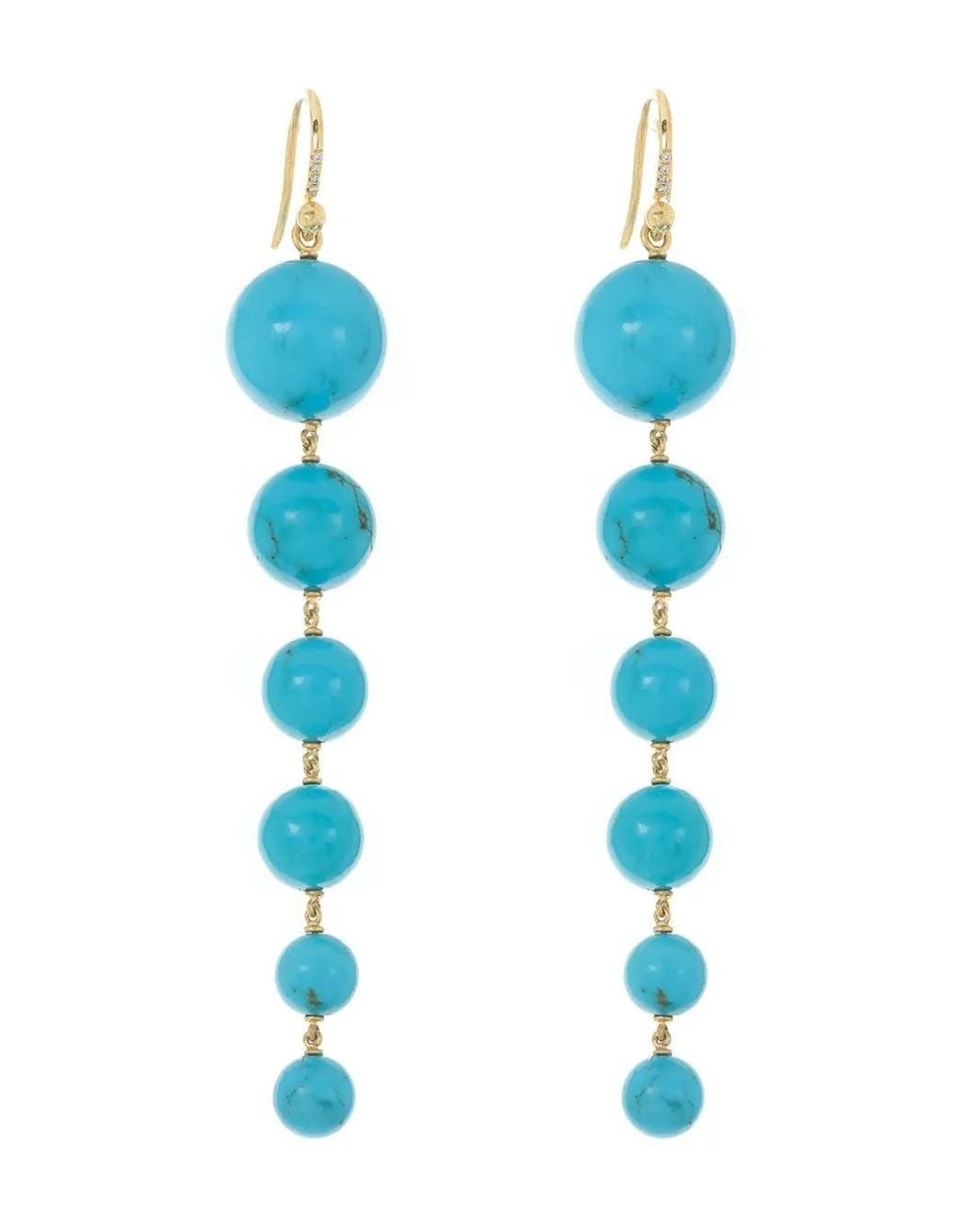Irene Neuwirth Blue 18Kt Gumball Drop Earrings