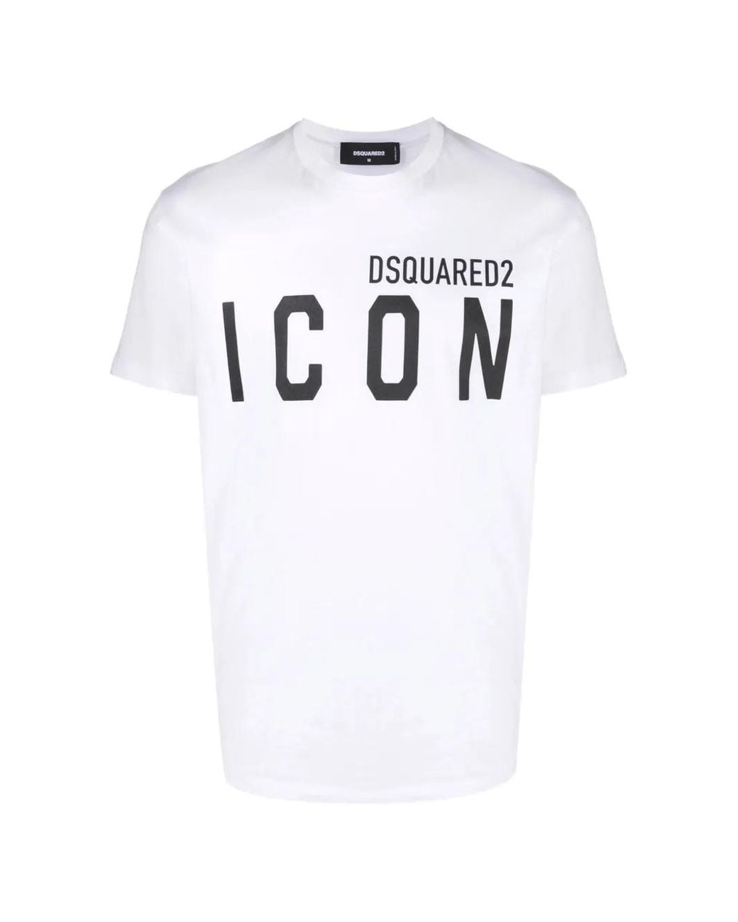 DSquared² White Icon Logo-Print T-Shirt for men