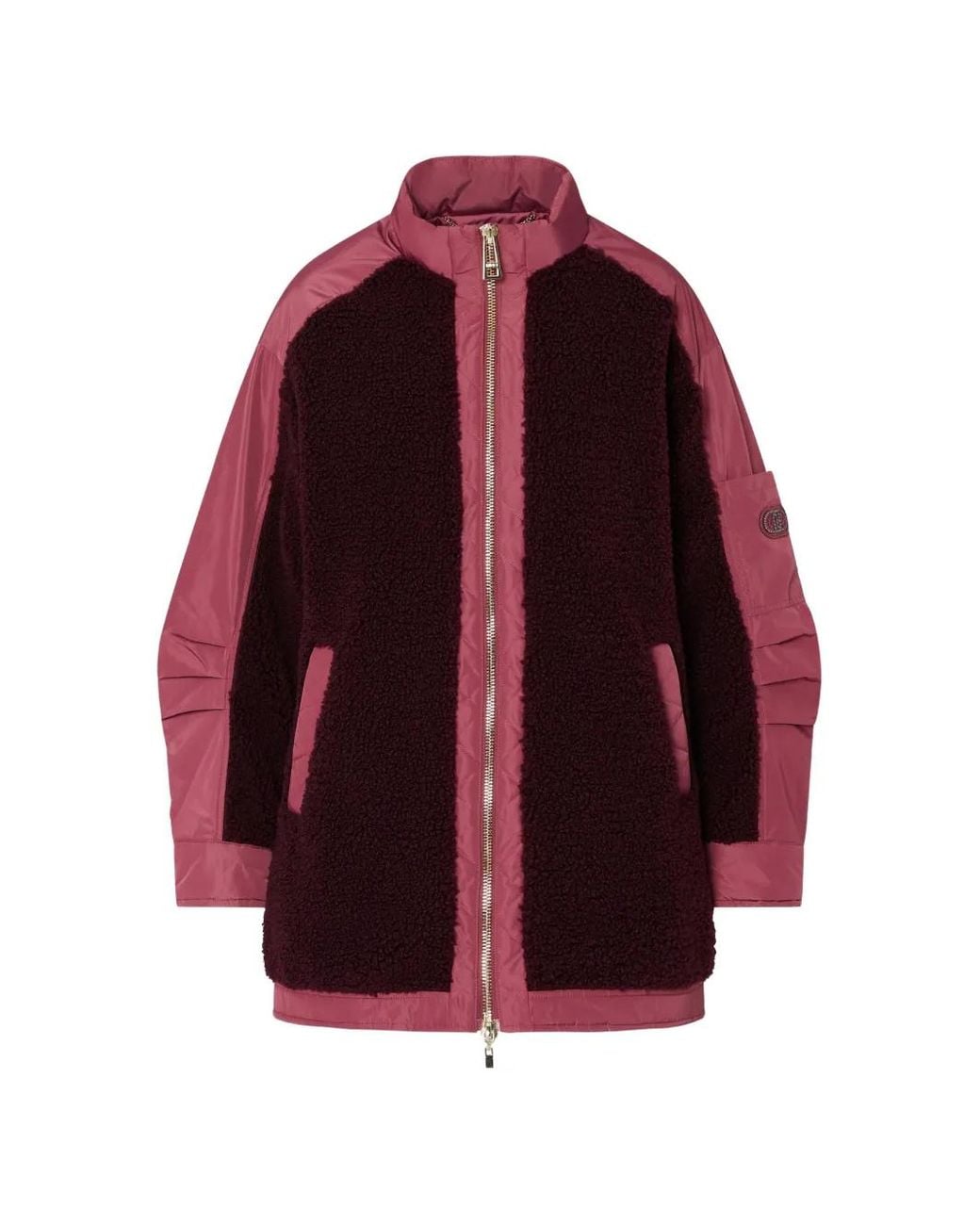 Liu Jo Red Oversized Teddy Bomber Jacket