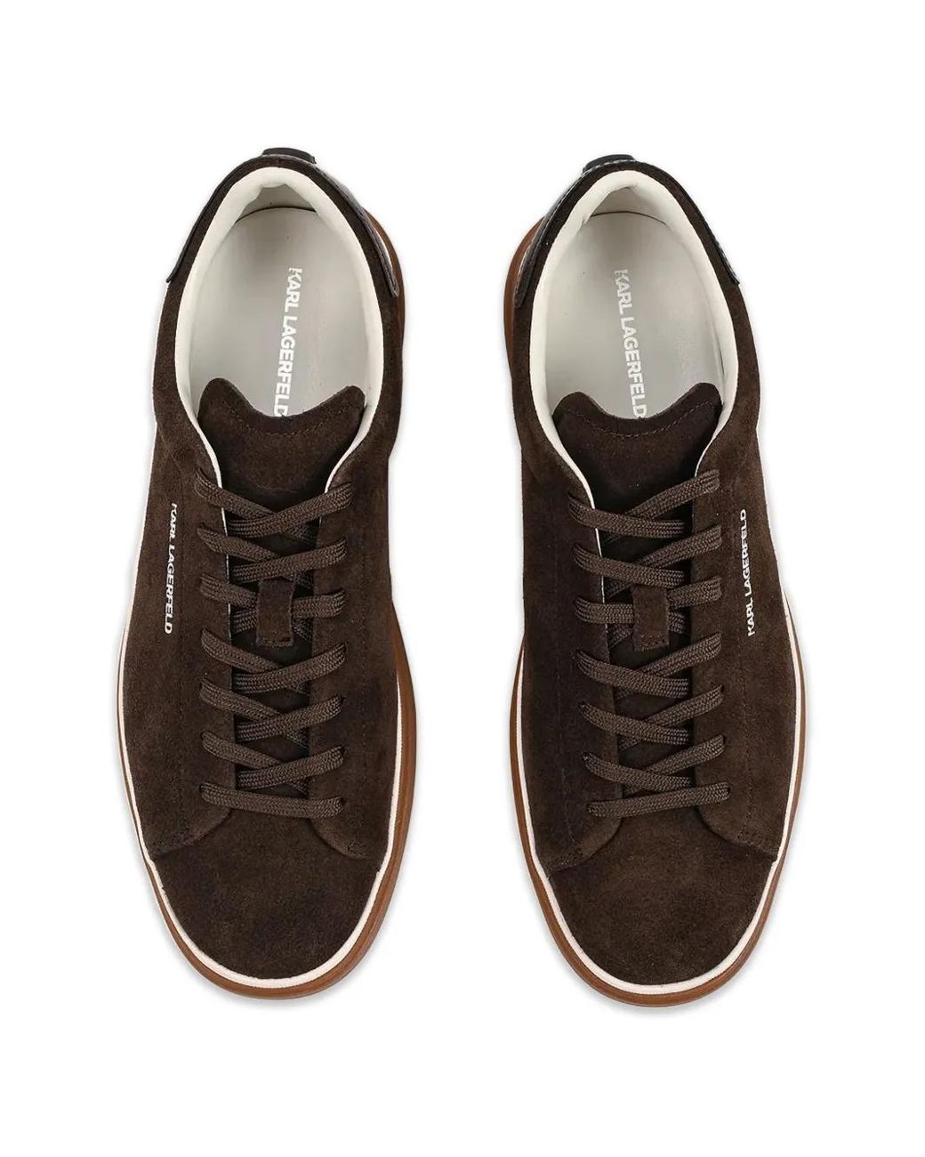 Karl Lagerfeld Brown Baskets Ikon Nft Kane En Daim for men
