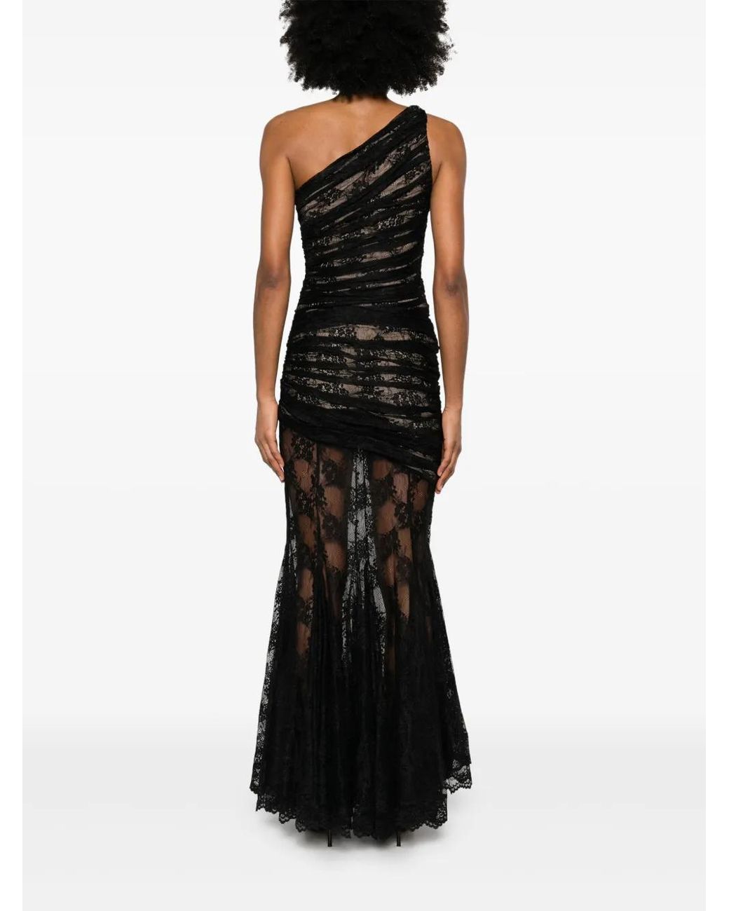 GIUSEPPE DI MORABITO Black Embroidered Gown