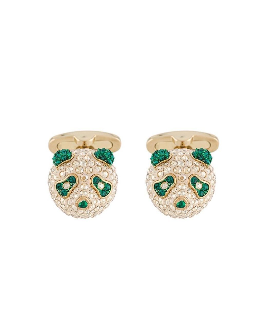 Atelier Swarovski X Susan Rockefeller Beautiful Earth Panda Cufflinks in  Metallic | Lyst