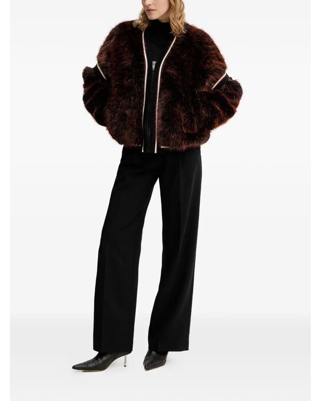 Guess Black Striped-Trim Jacket