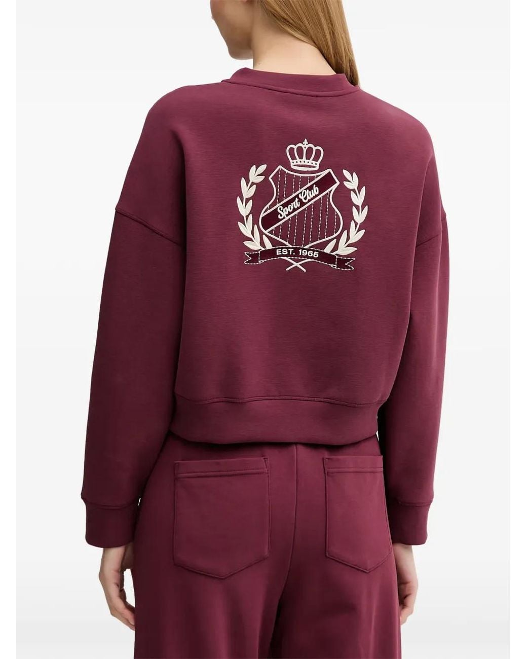 Benetton Logo-Embroidered Crew-Neck Sweatshirt