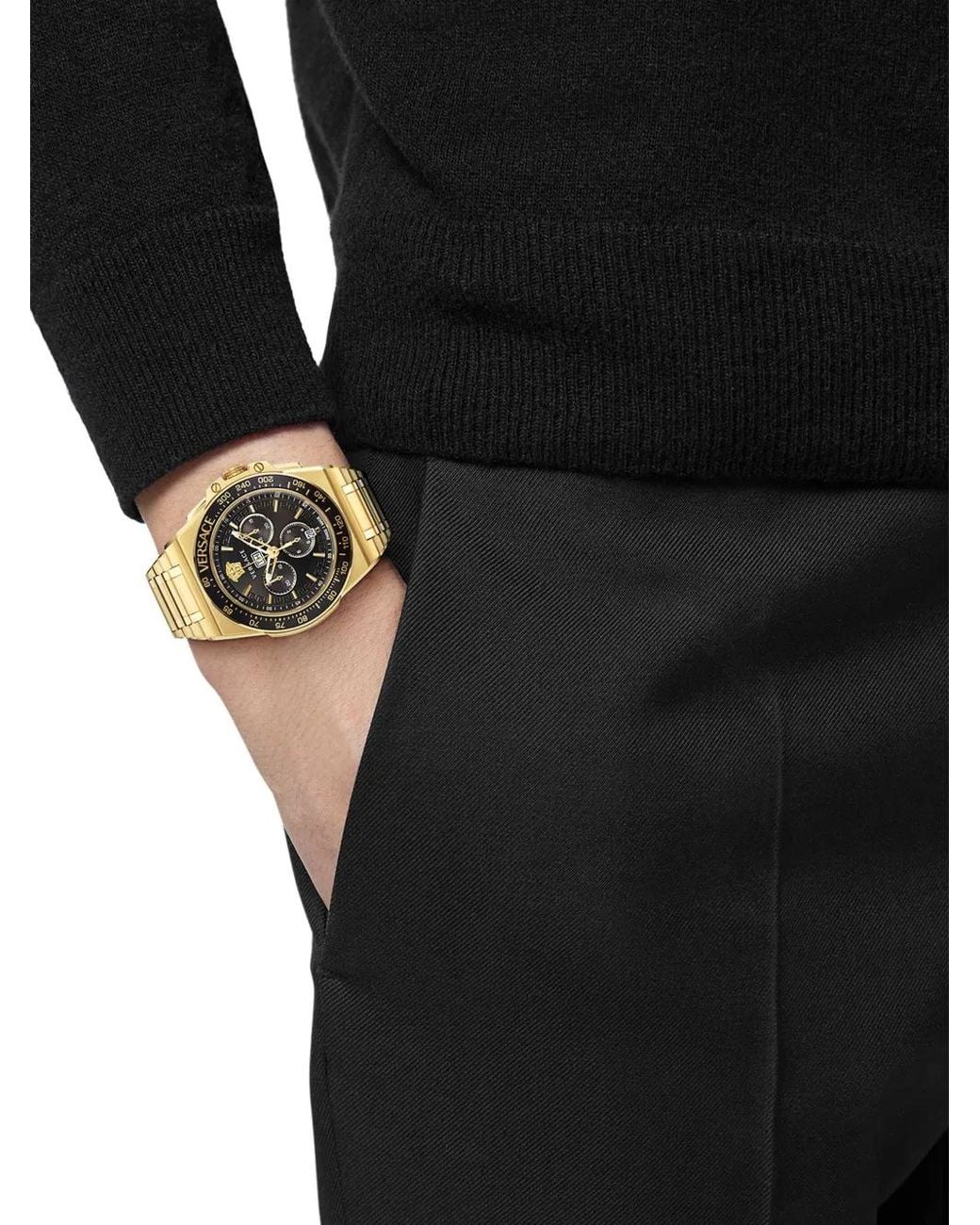 Versace Metallic Greca Extreme Chrono Watch for men