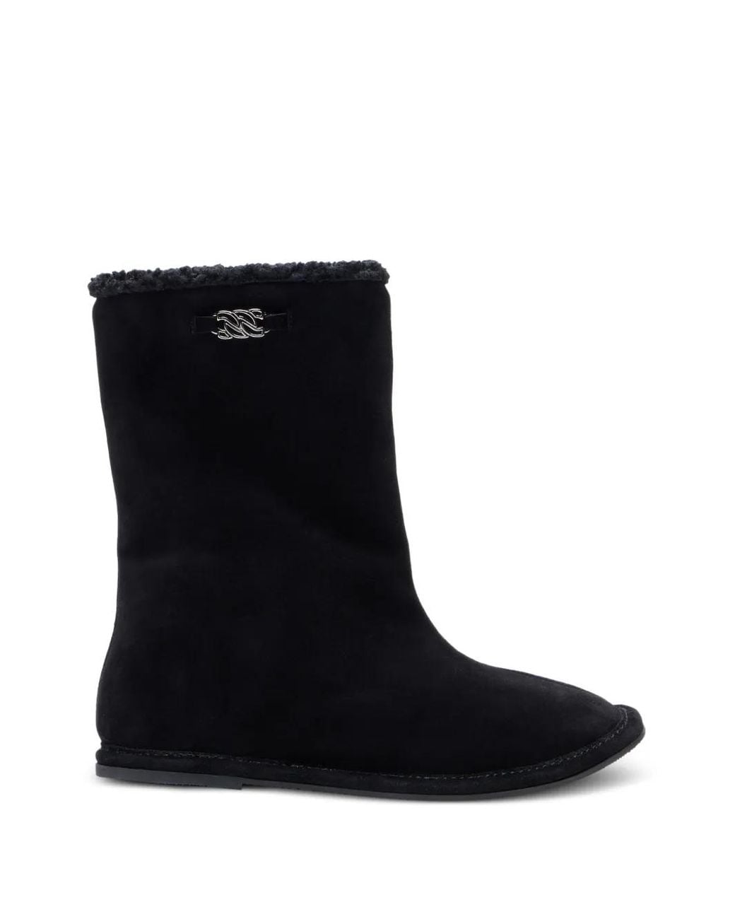Casadei Black Suede Ankle Boots