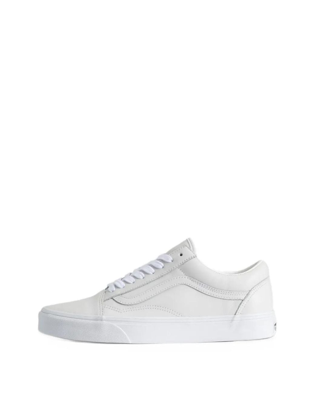 Vans White Old Skool Leather Sneakers for men