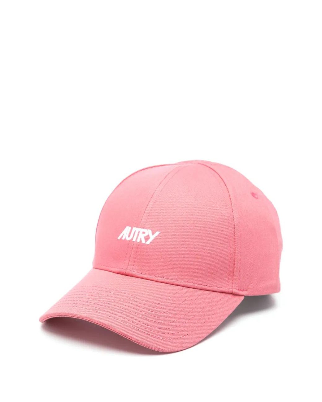 Autry Pink Baseballkappe Mit Logo-Stickerei