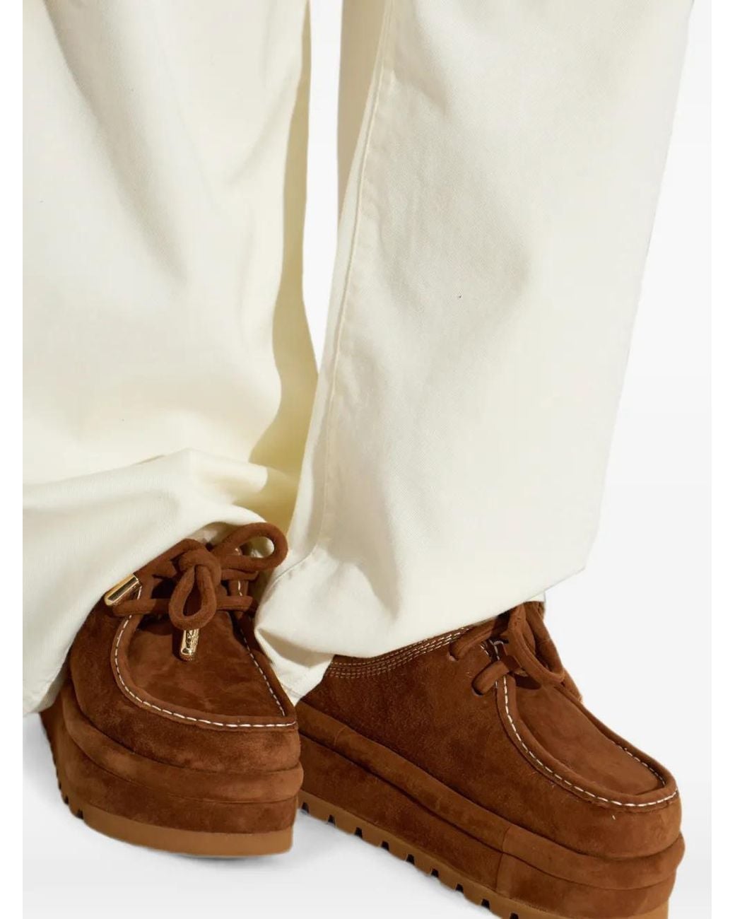 Naked Wolfe Brown Blizzard Suede Platform Sandals