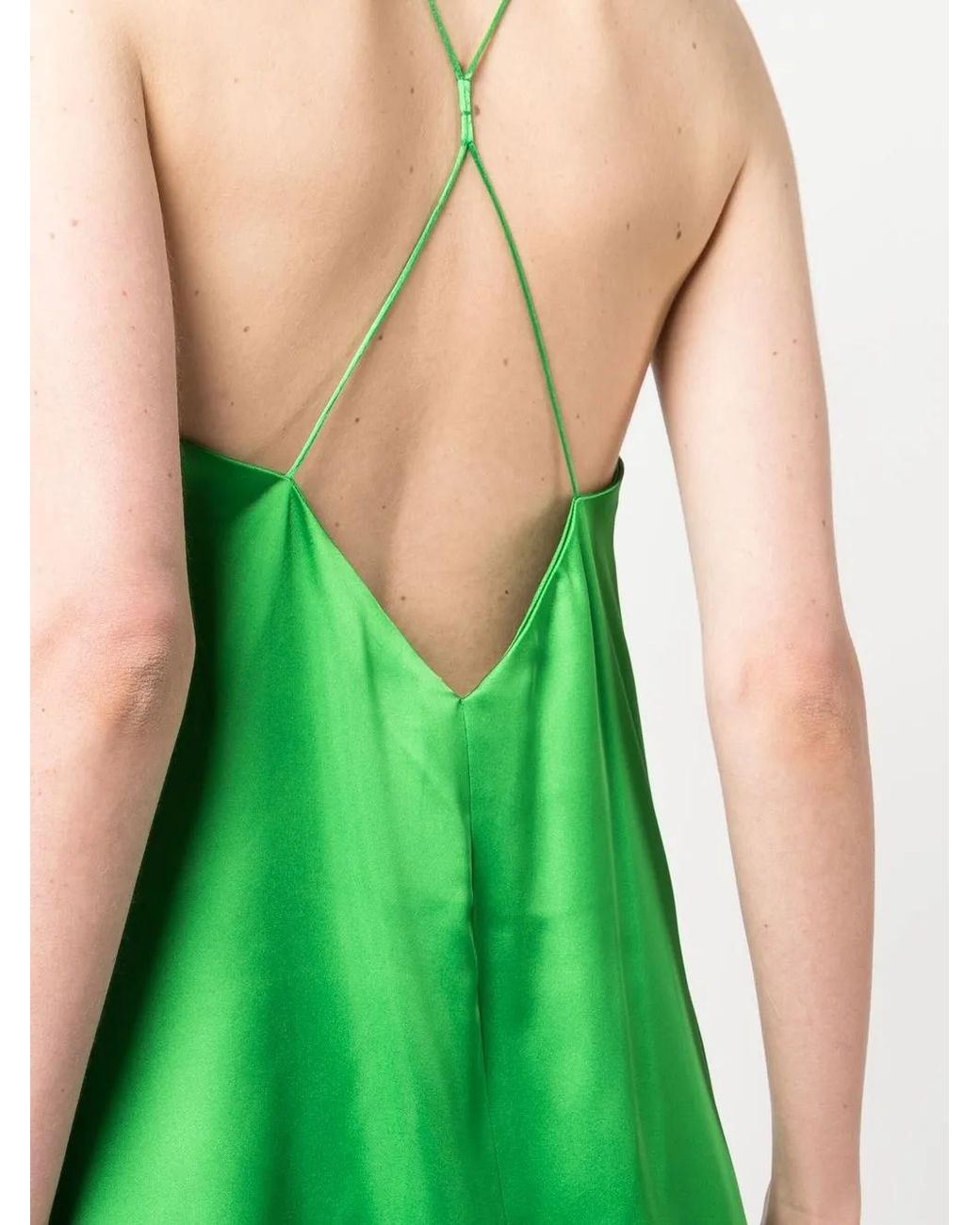 Blanca Vita Green Arise Maraso Cowl-Neck Gown