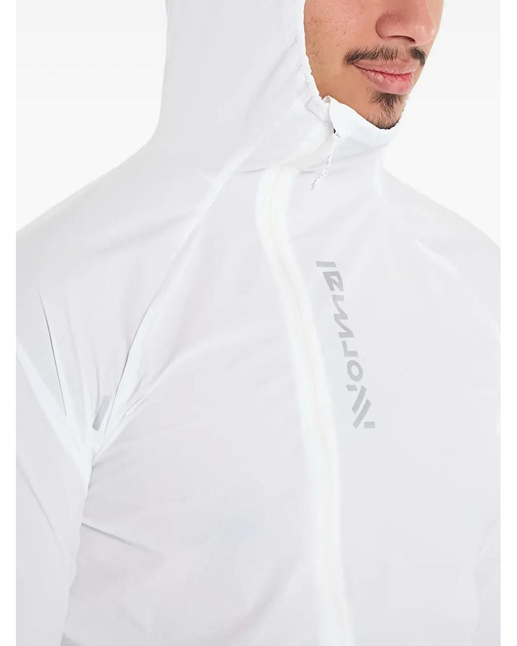 NNormal White Hooded Trail Wind Jacket for men